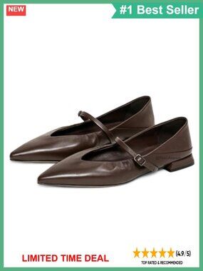 Pointed Toe Mary Jane Flats Faux Leather Foldable Ballet Shoes